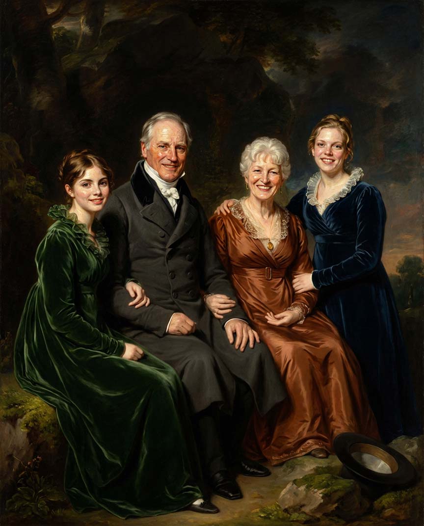 Elegant royal portrait